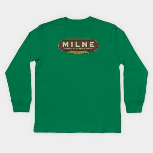 Milne Truck Lines 1916 Kids Long Sleeve T-Shirt
